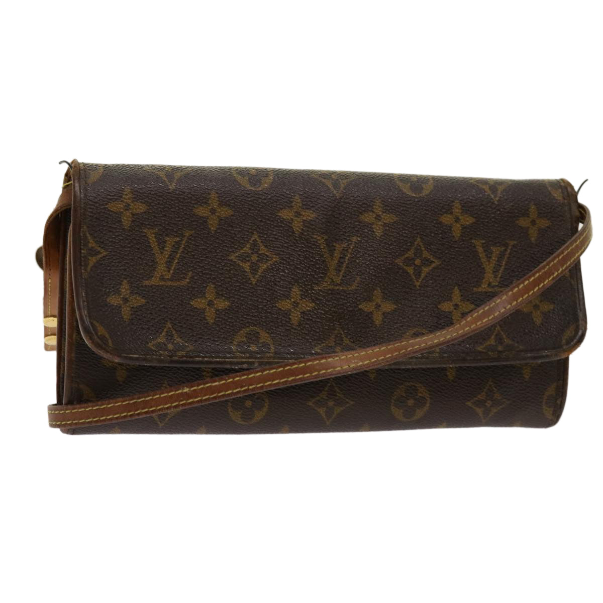 LOUIS VUITTON Monogram Pochette Twin GM Shoulder Bag M51852 LV Auth 69717