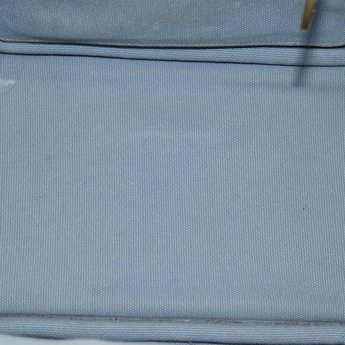 PRADA Canapa PM Hand Bag Canvas 2way Light Blue Auth 69721