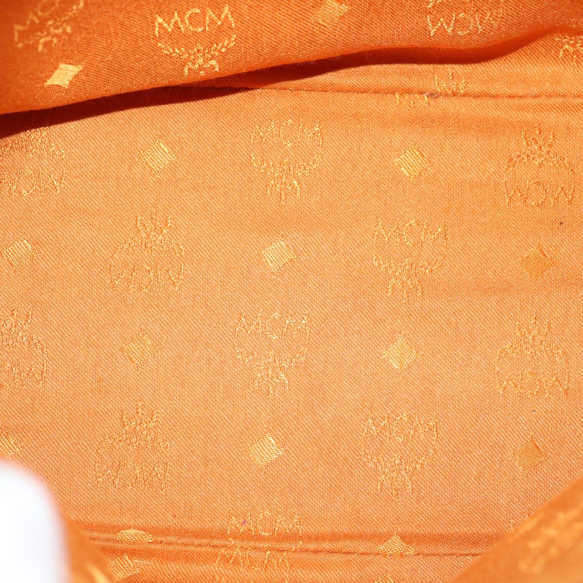 MCM Vicetos Logogram Hand Bag PVC Leather 2way Brown Auth 69734