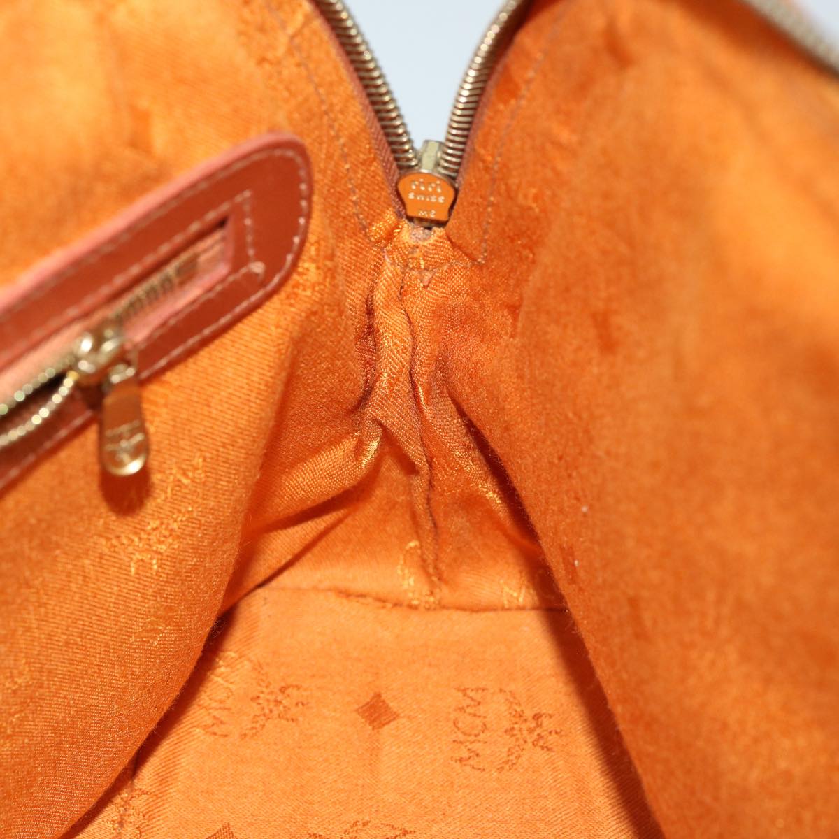 MCM Vicetos Logogram Hand Bag PVC Leather 2way Brown Auth 69734