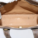 CELINE Macadam Canvas Hand Bag PVC Brown Auth 69735-11