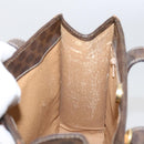 CELINE Macadam Canvas Hand Bag PVC Brown Auth 69735-18