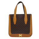 CELINE Macadam Canvas Hand Bag PVC Brown Auth 69735-13