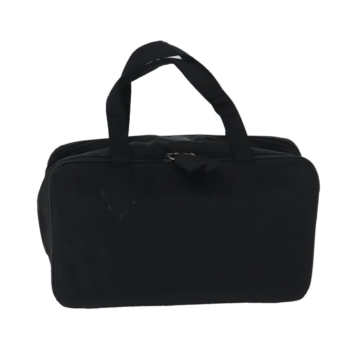 PRADA Hand Bag Nylon Black Auth 69742 - 0