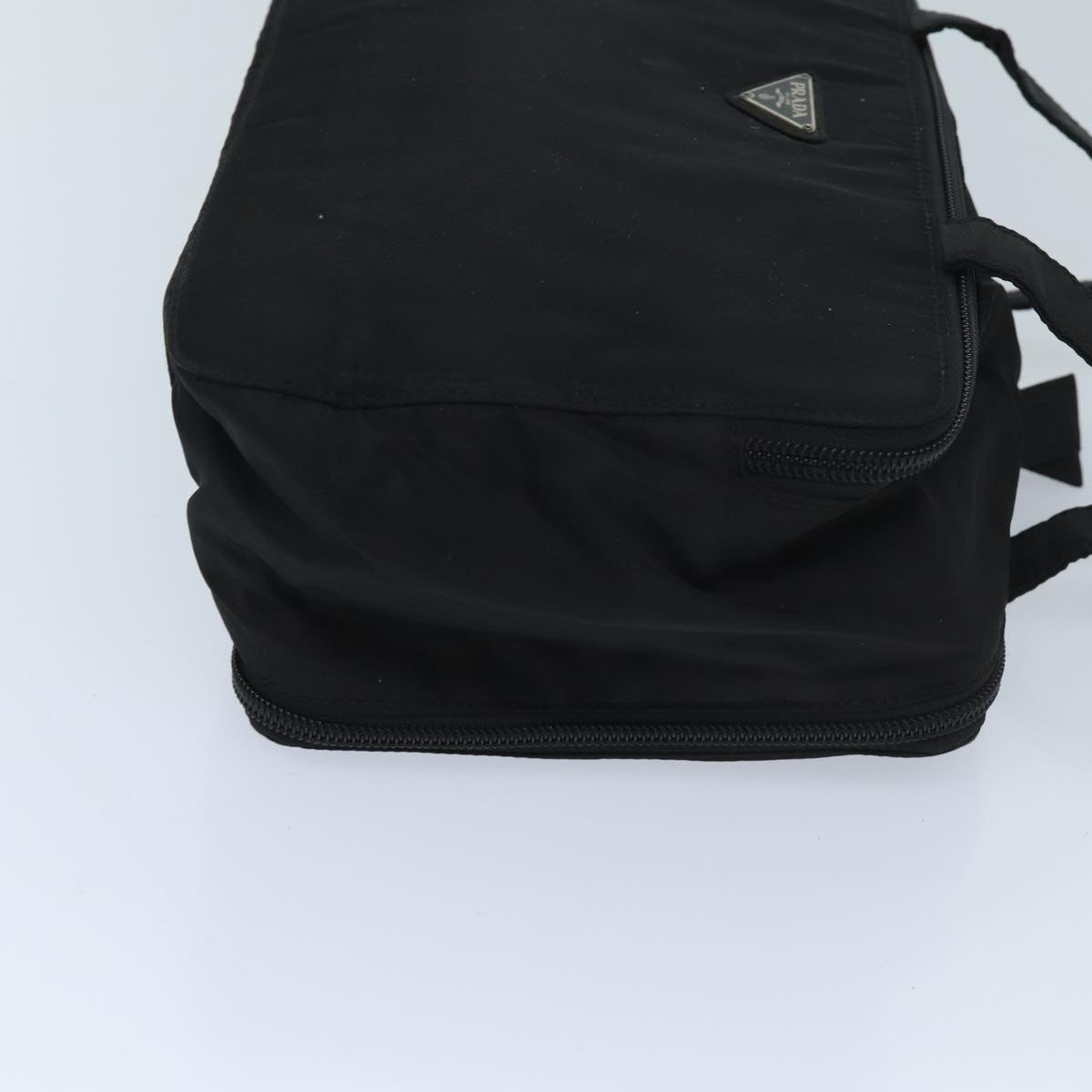 PRADA Hand Bag Nylon Black Auth 69742