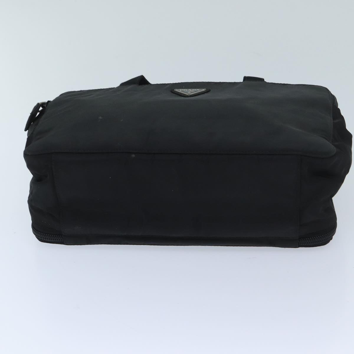 PRADA Hand Bag Nylon Black Auth 69742