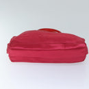 PRADA Hand Bag Satin Red Auth 69745-5
