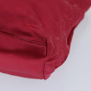 PRADA Hand Bag Satin Red Auth 69745-14