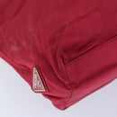 PRADA Hand Bag Satin Red Auth 69745-9