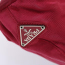 PRADA Hand Bag Satin Red Auth 69745-17