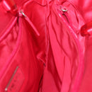 PRADA Hand Bag Satin Red Auth 69745-19