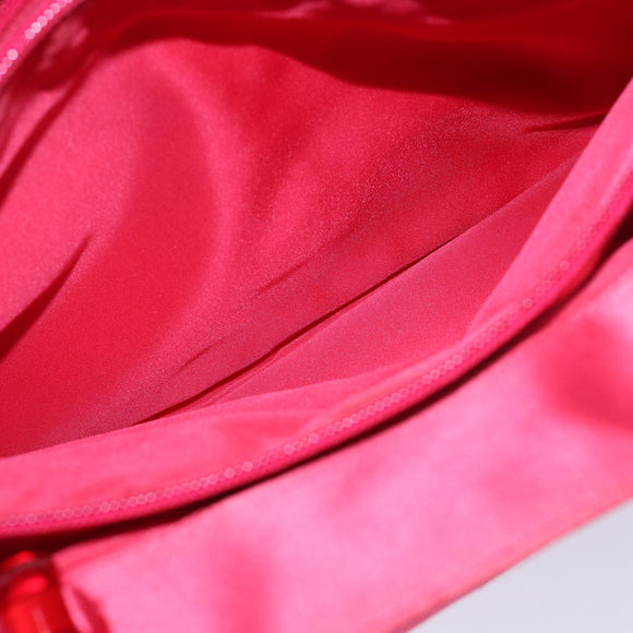 PRADA Hand Bag Satin Red Auth 69745