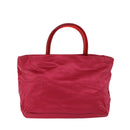 PRADA Hand Bag Satin Red Auth 69745-13