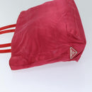 PRADA Hand Bag Satin Red Auth 69745-4