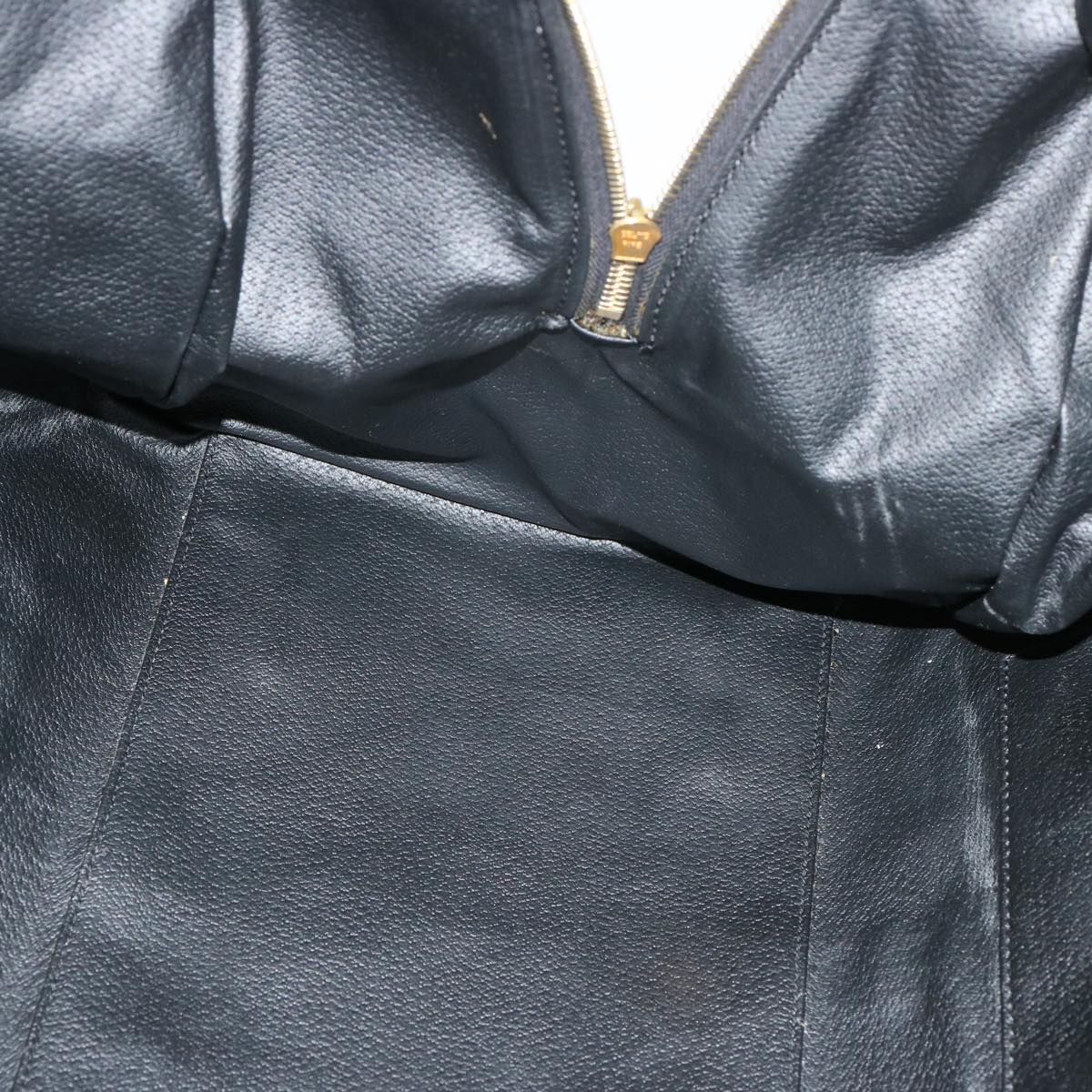 CELINE Macadam Canvas Boston Bag PVC Black Auth 69754