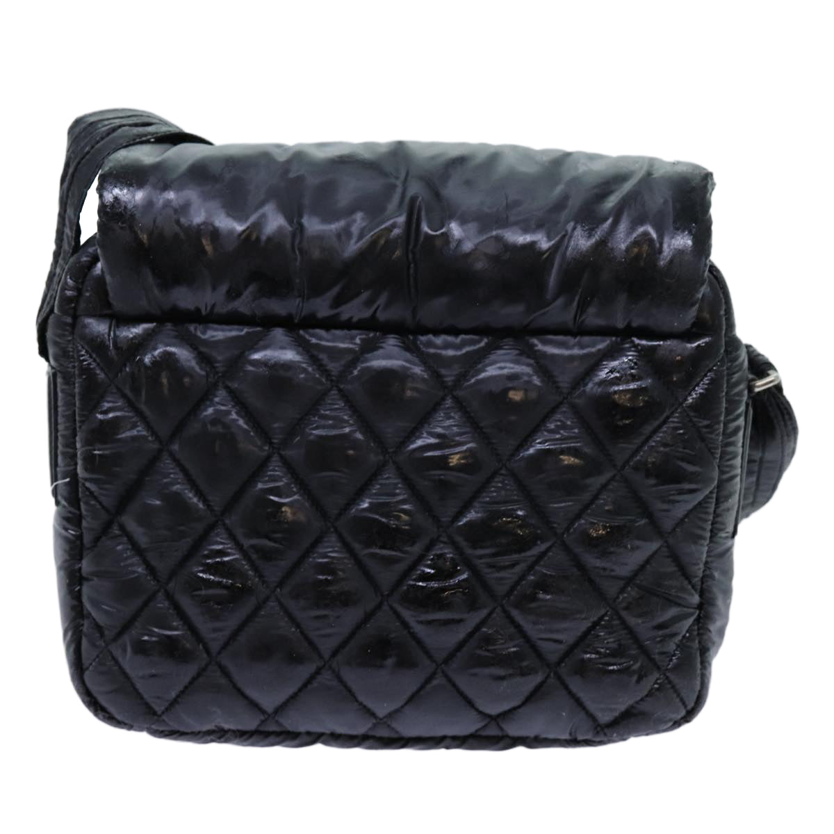 CHANEL Coco Cocoon Shoulder Bag Nylon Black CC Auth 69755 - 0