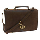 Burberrys Nova Check Business Bag PVC Leather 2way Beige Auth 69785-1