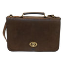 Burberrys Nova Check Business Bag PVC Leather 2way Beige Auth 69785-13