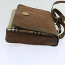 Burberrys Nova Check Business Bag PVC Leather 2way Beige Auth 69785-4