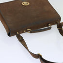 Burberrys Nova Check Business Bag PVC Leather 2way Beige Auth 69785-6