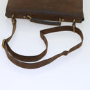 Burberrys Nova Check Business Bag PVC Leather 2way Beige Auth 69785-7