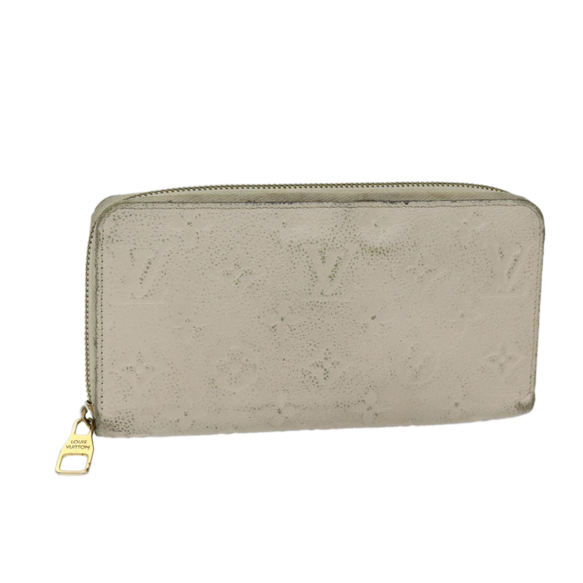 LOUIS VUITTON Monogram Empreinte Zippy Wallet Wallet Neige M60546 LV Auth 69792