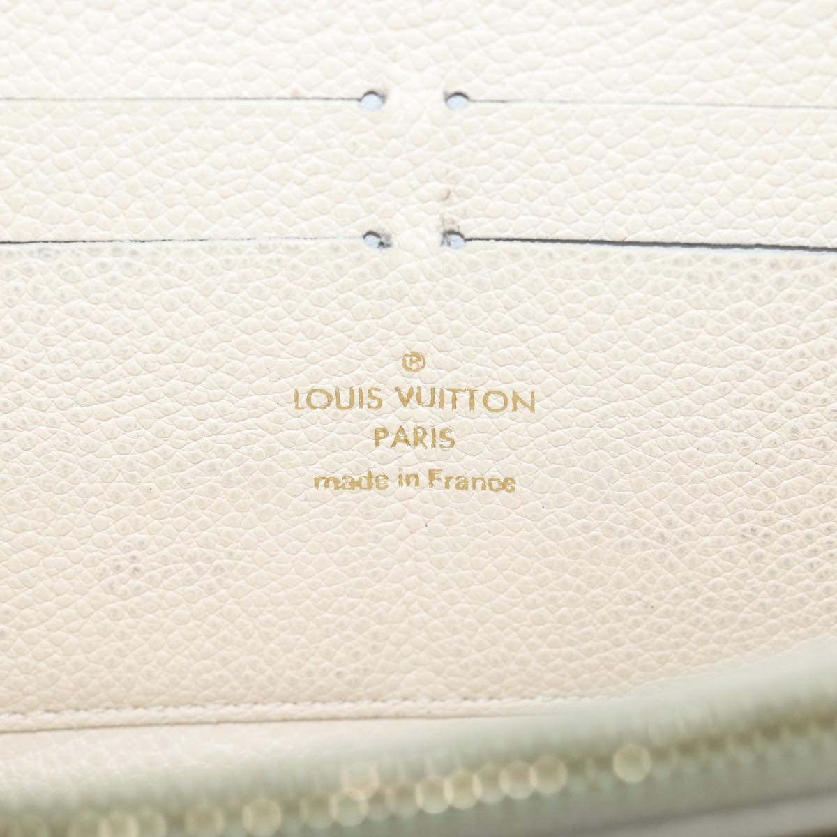 LOUIS VUITTON Monogram Empreinte Zippy Wallet Wallet Neige M60546 LV Auth 69792