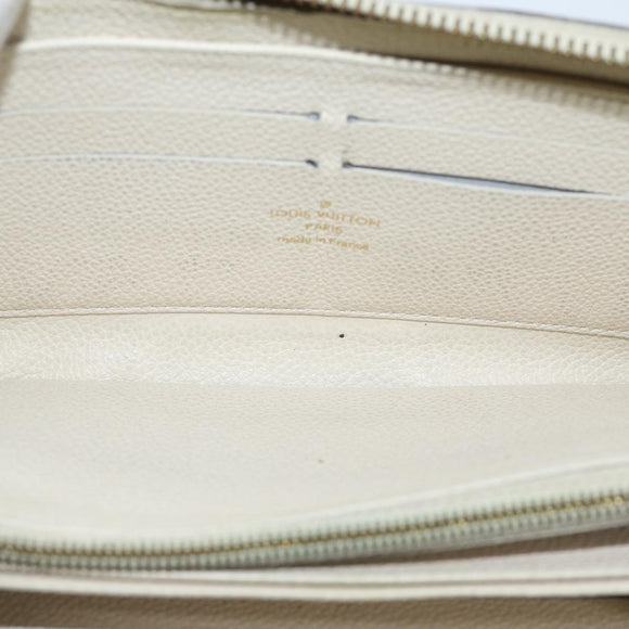 LOUIS VUITTON Monogram Empreinte Zippy Wallet Wallet Neige M60546 LV Auth 69792