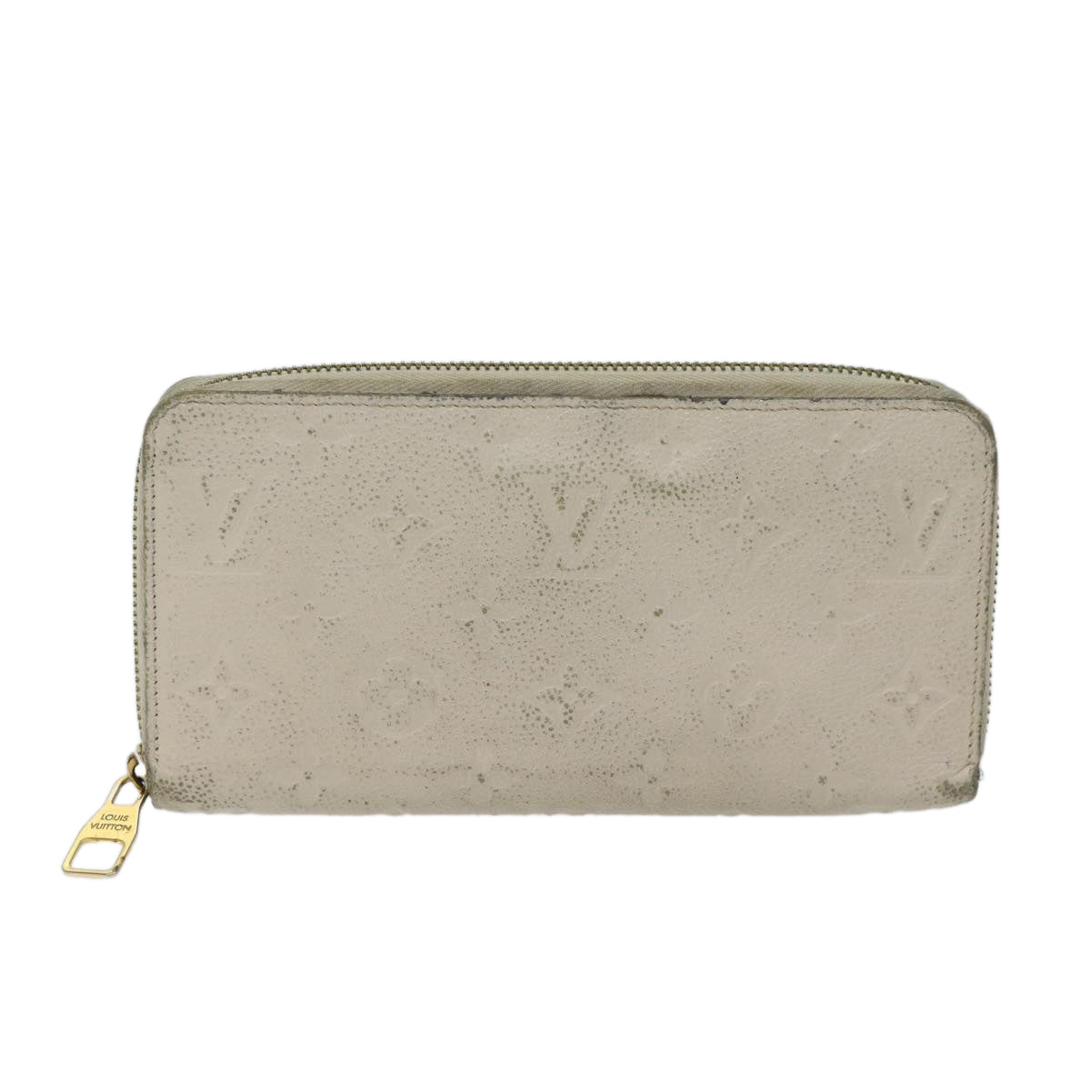 LOUIS VUITTON Monogram Empreinte Zippy Wallet Wallet Neige M60546 LV Auth 69792