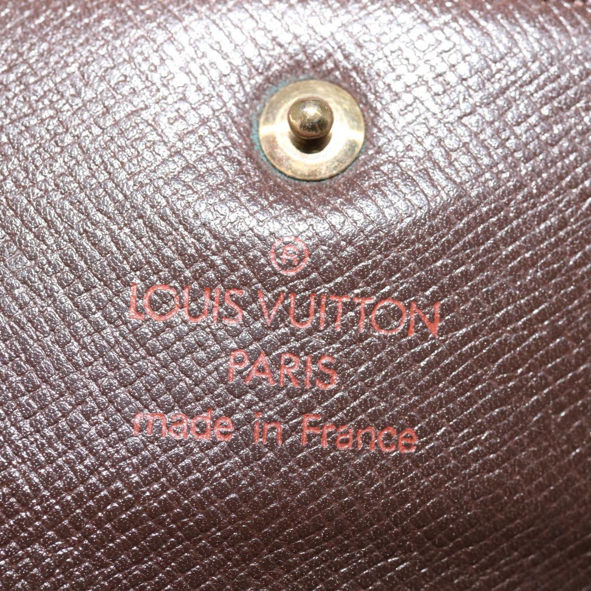 LOUIS VUITTON Damier Ebene Porte Tresor Etui Papie Wallet N61202 LV Auth 69798