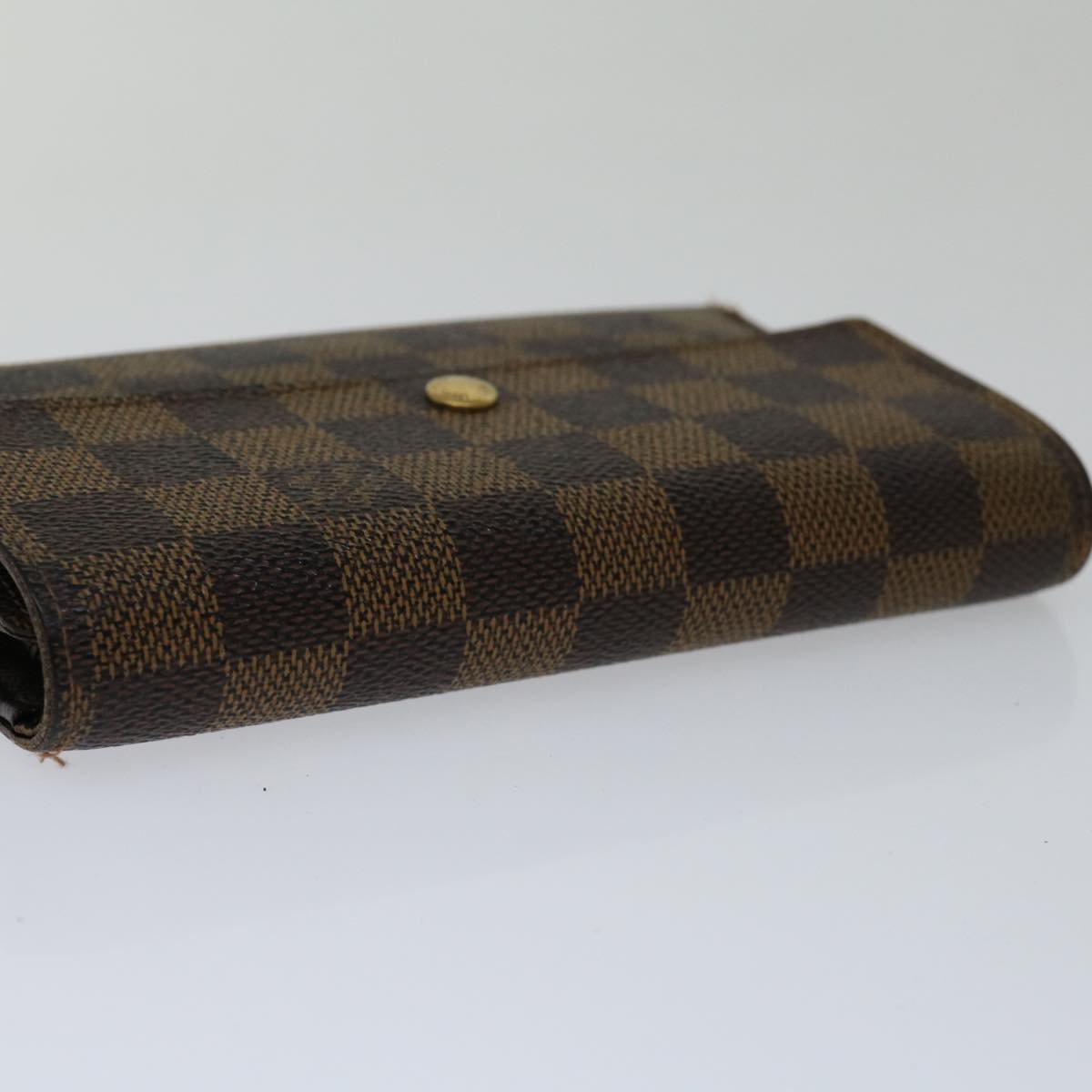 LOUIS VUITTON Damier Ebene Porte Tresor Etui Papie Wallet N61202 LV Auth 69798