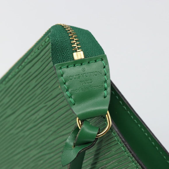 LOUIS VUITTON Epi Pochette Accessoires Etui Groen M52984 LV Auth 69826