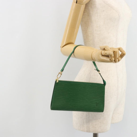 LOUIS VUITTON Epi Pochette Accessoires Etui Groen M52984 LV Auth 69826