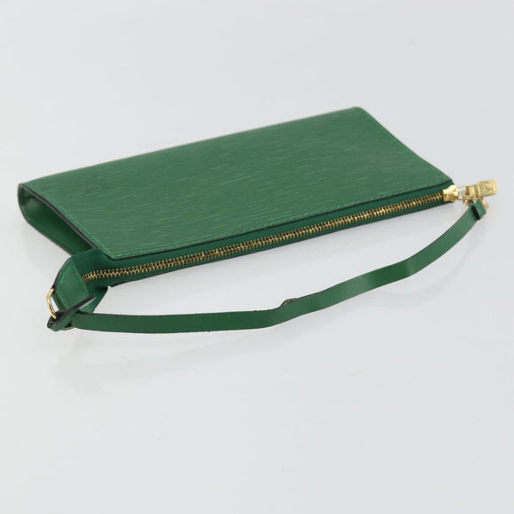 LOUIS VUITTON Epi Pochette Accessoires Etui Groen M52984 LV Auth 69826