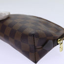 LOUIS VUITTON Damier Ebene Pochette Cosmetic PM Pouch N47516 LV Auth 69835-15