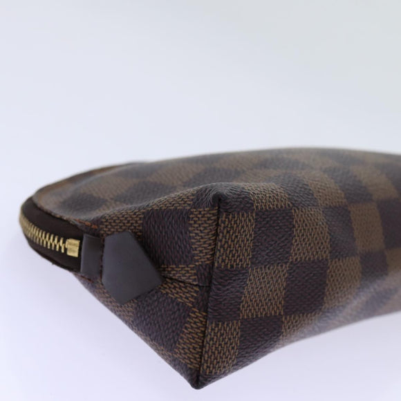 LOUIS VUITTON Damier Ebene Pochette Cosmetic PM Pouch N47516 LV Auth 69835