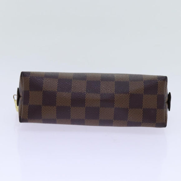 LOUIS VUITTON Damier Ebene Pochette Cosmetic PM Pouch N47516 LV Auth 69835