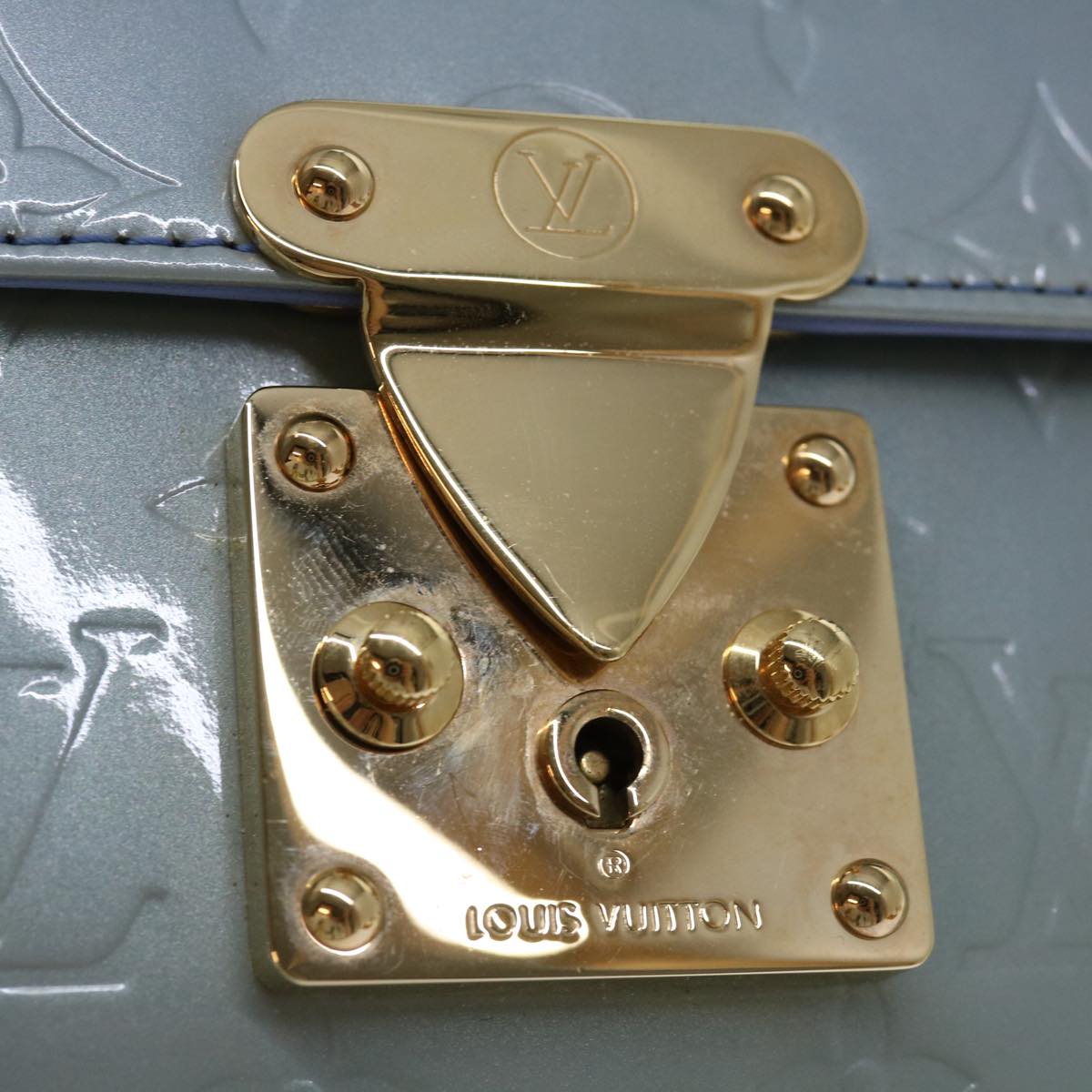 LOUIS VUITTON Monogram Vernis Spring Street Hand Bag Lavande M91216 Auth 69847