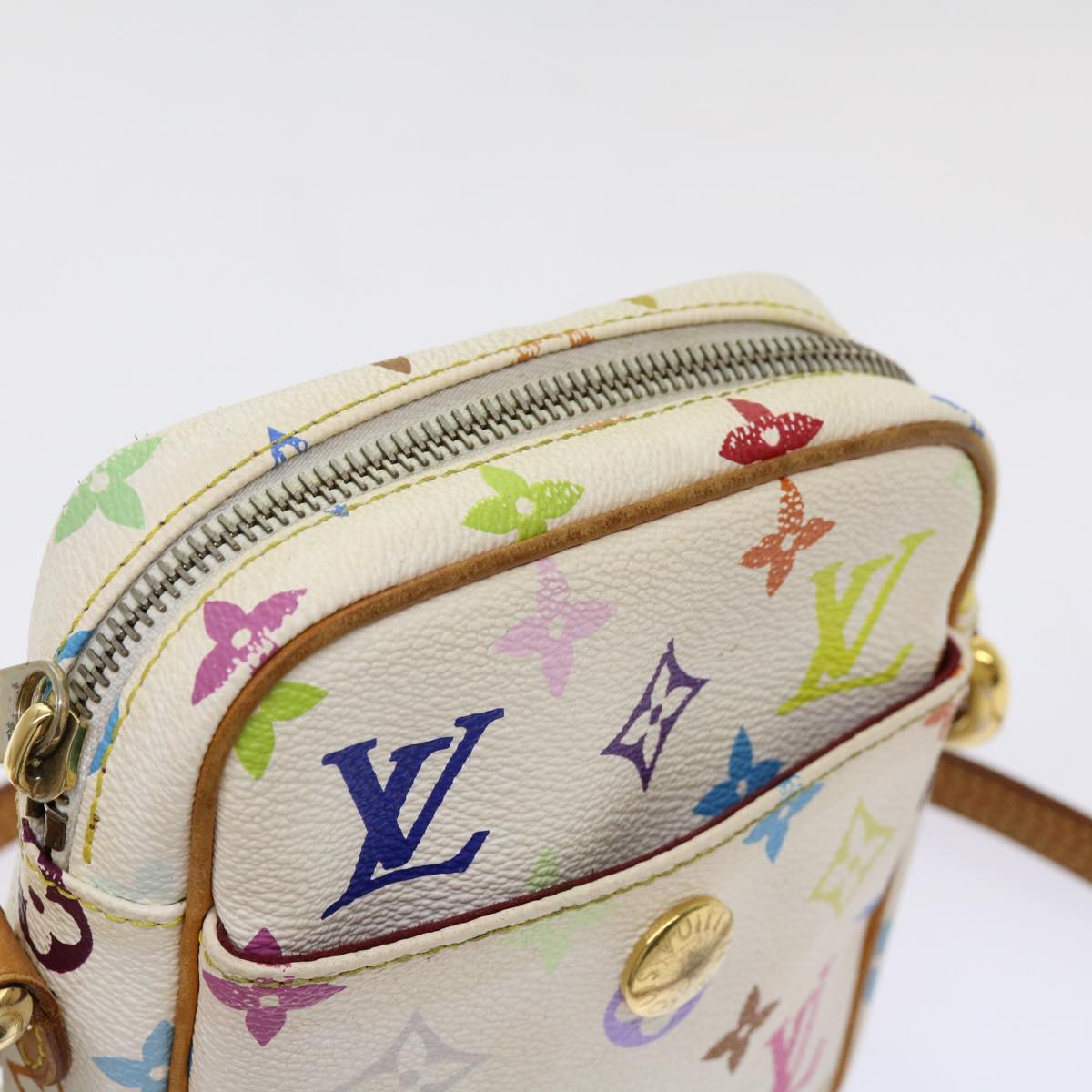 LOUIS VUITTON Monogram Multicolor lift Shoulder Bag White M40055 LV Auth 69850