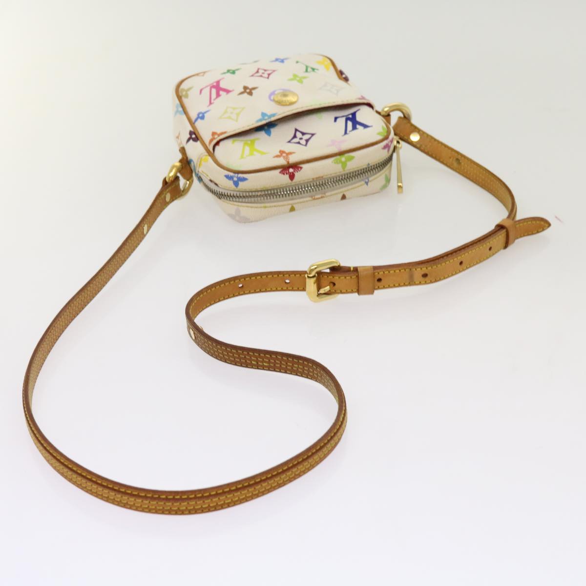 LOUIS VUITTON Monogram Multicolor lift Shoulder Bag White M40055 LV Auth 69850