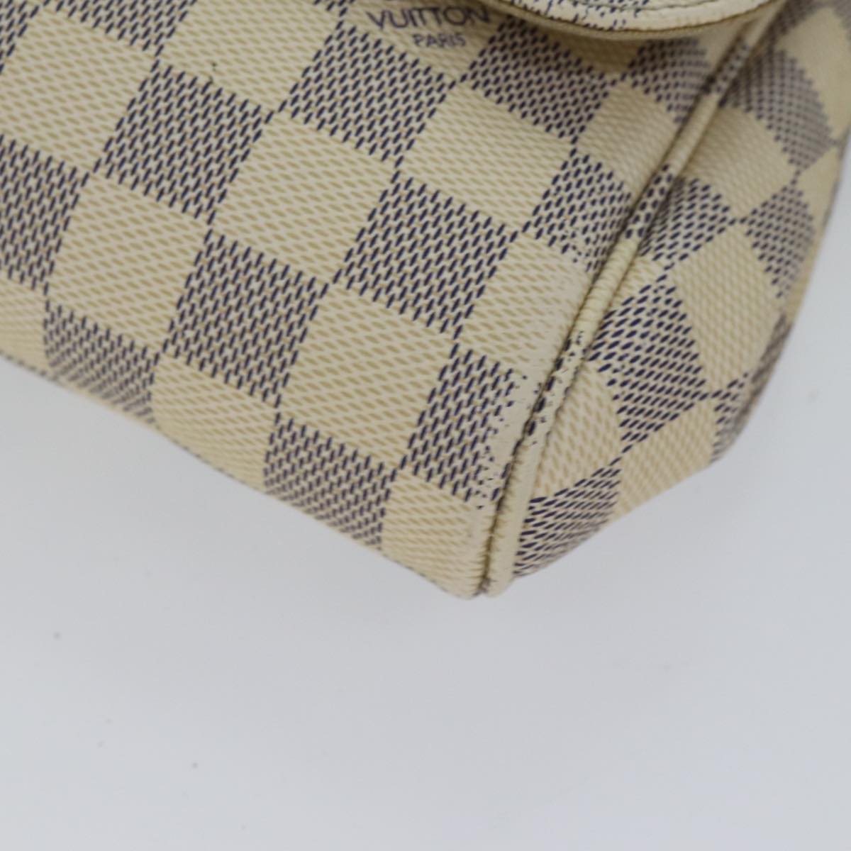 LOUIS VUITTON Damier Azur Favorit MM Shoulder Bag 2way N41275 LV Auth 69857