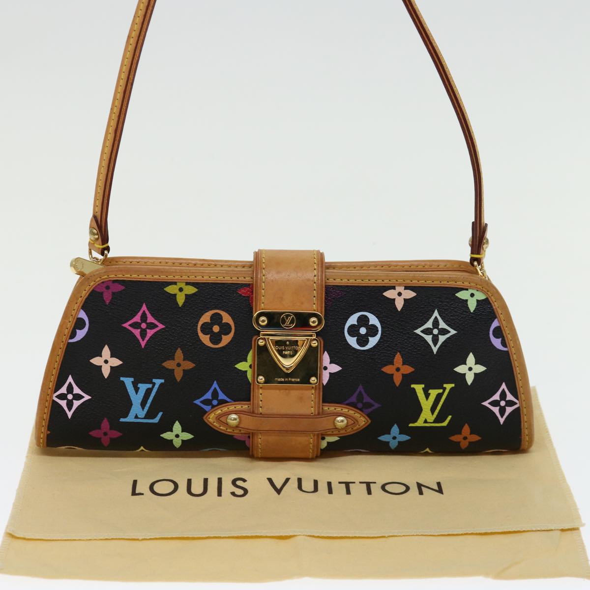 LOUIS VUITTON Monogram Multicolor Shirley Shoulder Bag Black M40050 Auth 69858A