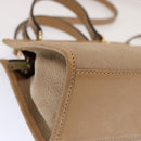 CELINE Hand Bag Leather 2way Beige Auth 69861-14