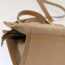 CELINE Hand Bag Leather 2way Beige Auth 69861-16
