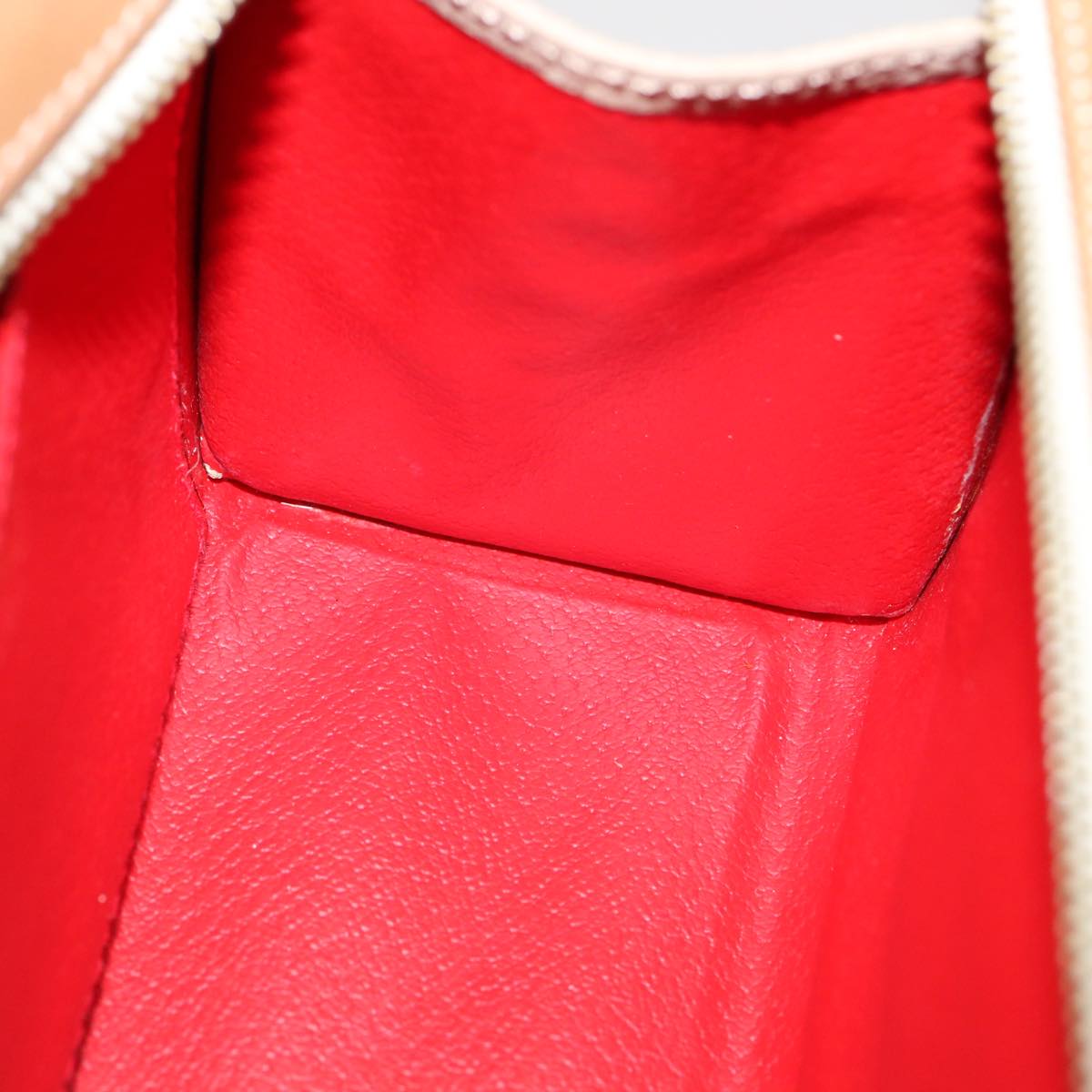 CELINE Hand Bag Leather 2way Beige Auth 69861