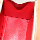 CELINE Hand Bag Leather 2way Beige Auth 69861-18