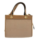 CELINE Hand Bag Leather 2way Beige Auth 69861-13