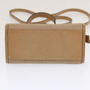 CELINE Hand Bag Leather 2way Beige Auth 69861-5