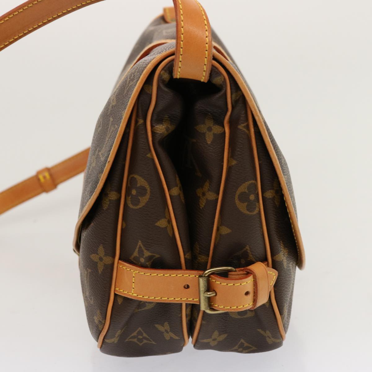 LOUIS VUITTON Monogram Saumur 30 Shoulder Bag M42256 LV Auth 69874A