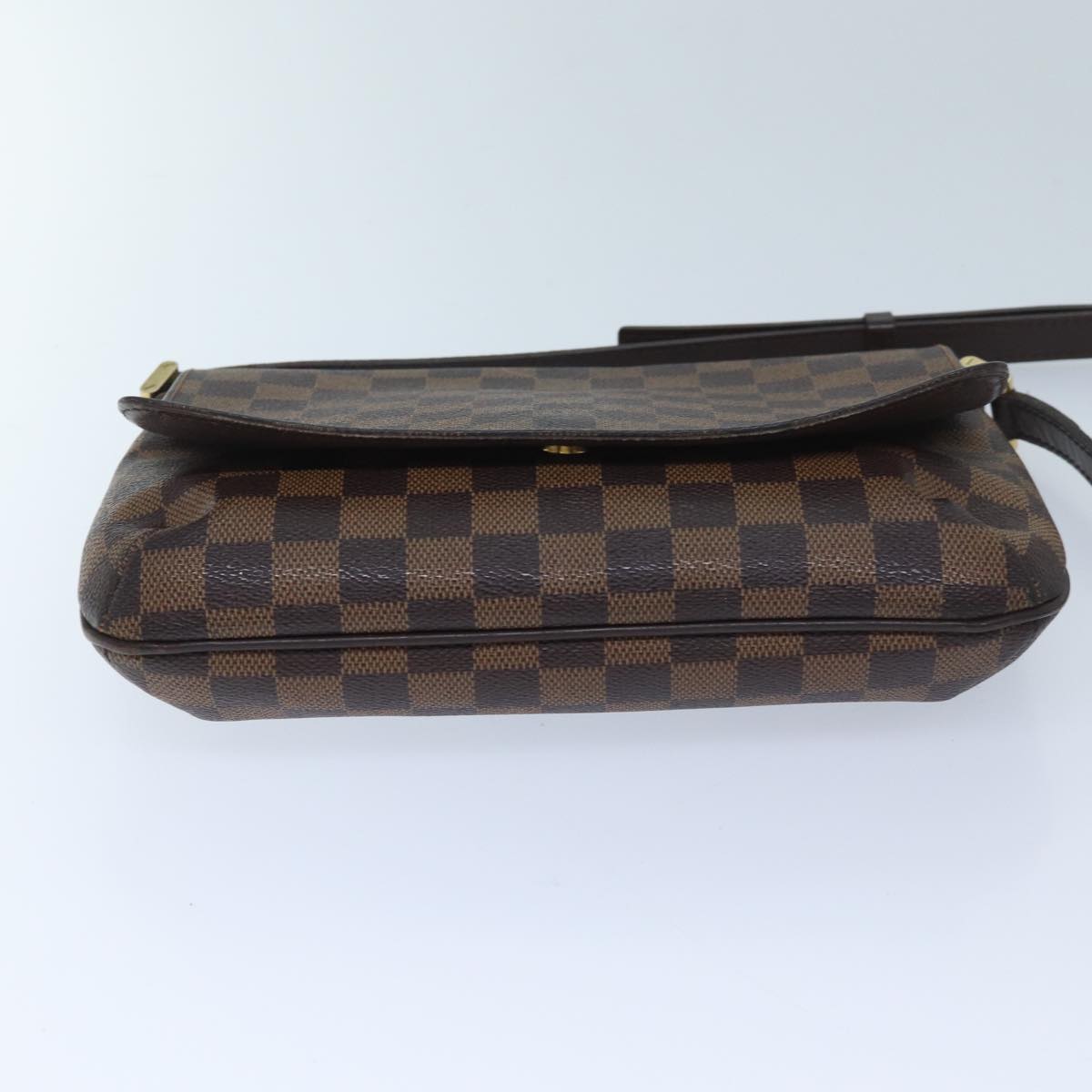 LOUIS VUITTON Damier Ebene Musette Tango Shoulder Bag N51301 LV Auth 69876